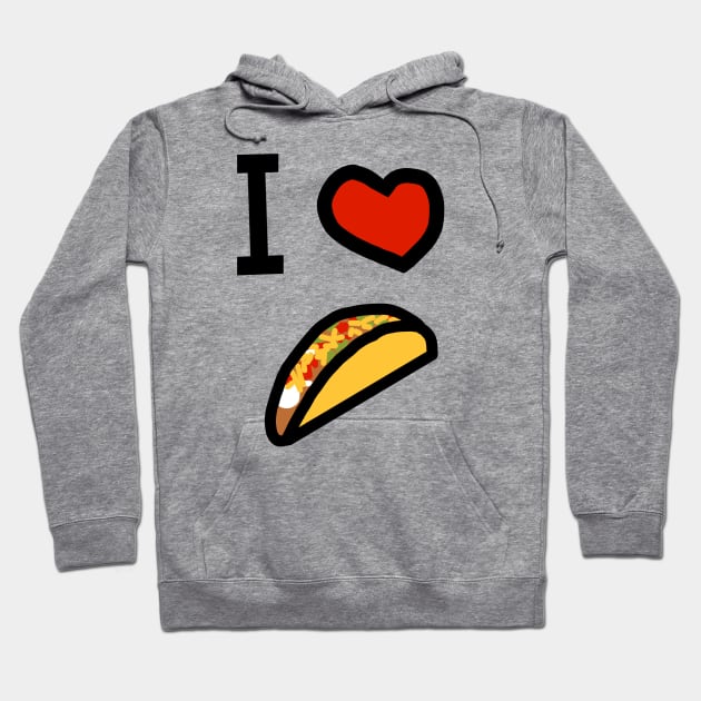 I Heart Tacos Love Hoodie by ellenhenryart